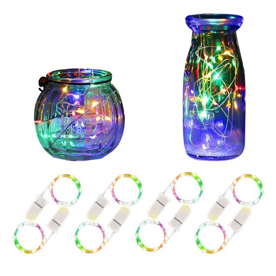 NETTLIFE LED-valoketju, 8 kpl, 2 m, 20 LED-paristokäyttöistä valosarjaa, joulukoristeita