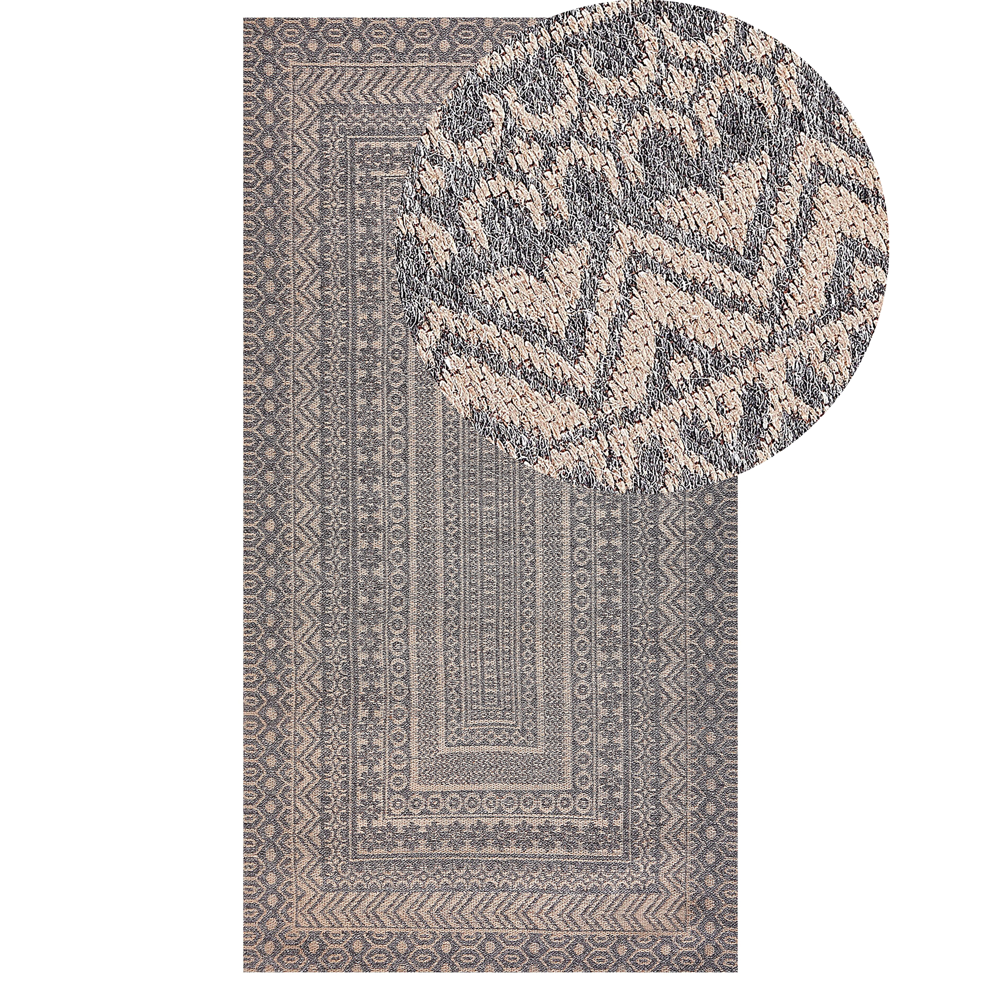 Matto BAGLAR Harmaa 80 x 150 cm Juutti