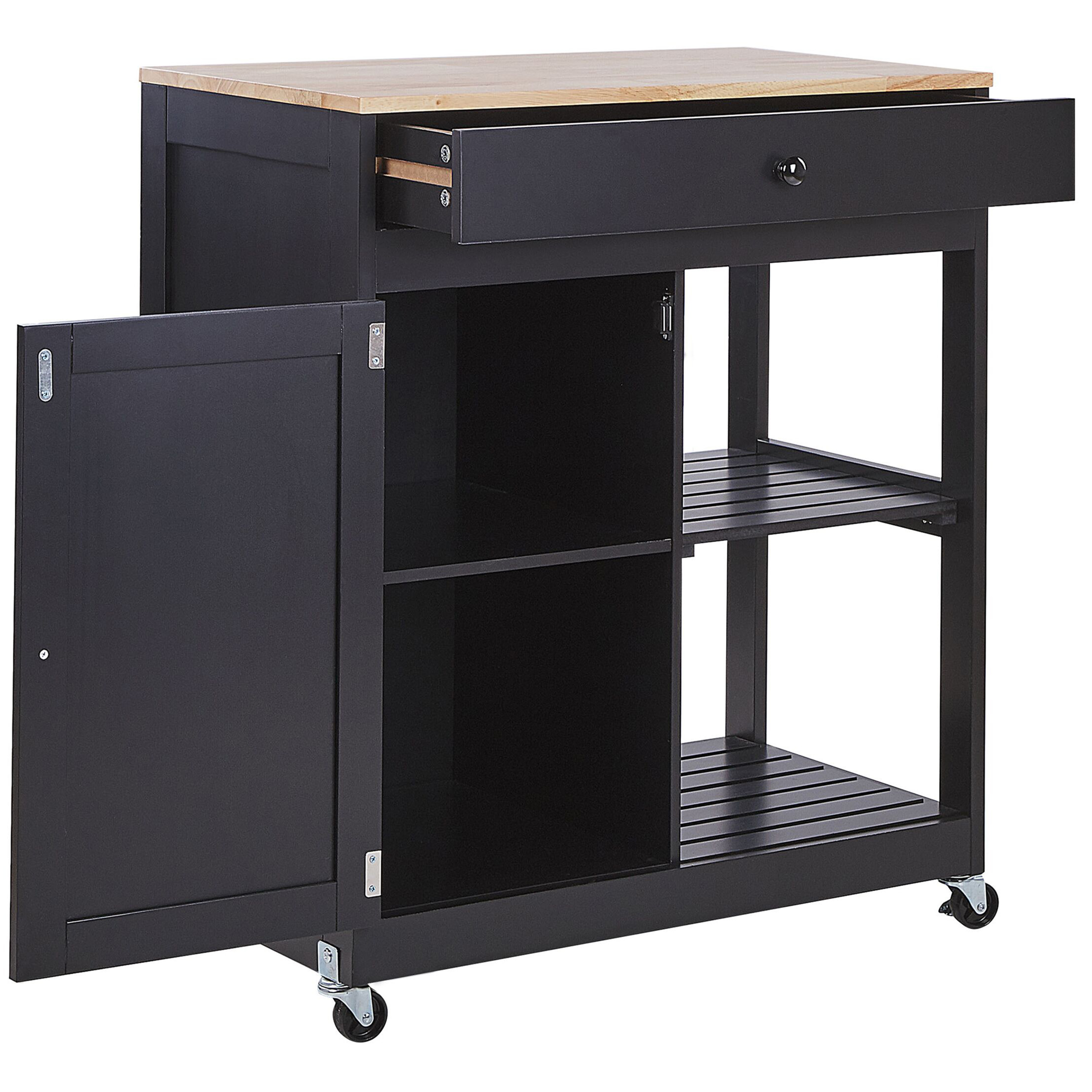 Tarjoiluvaunu TRAPANI Musta