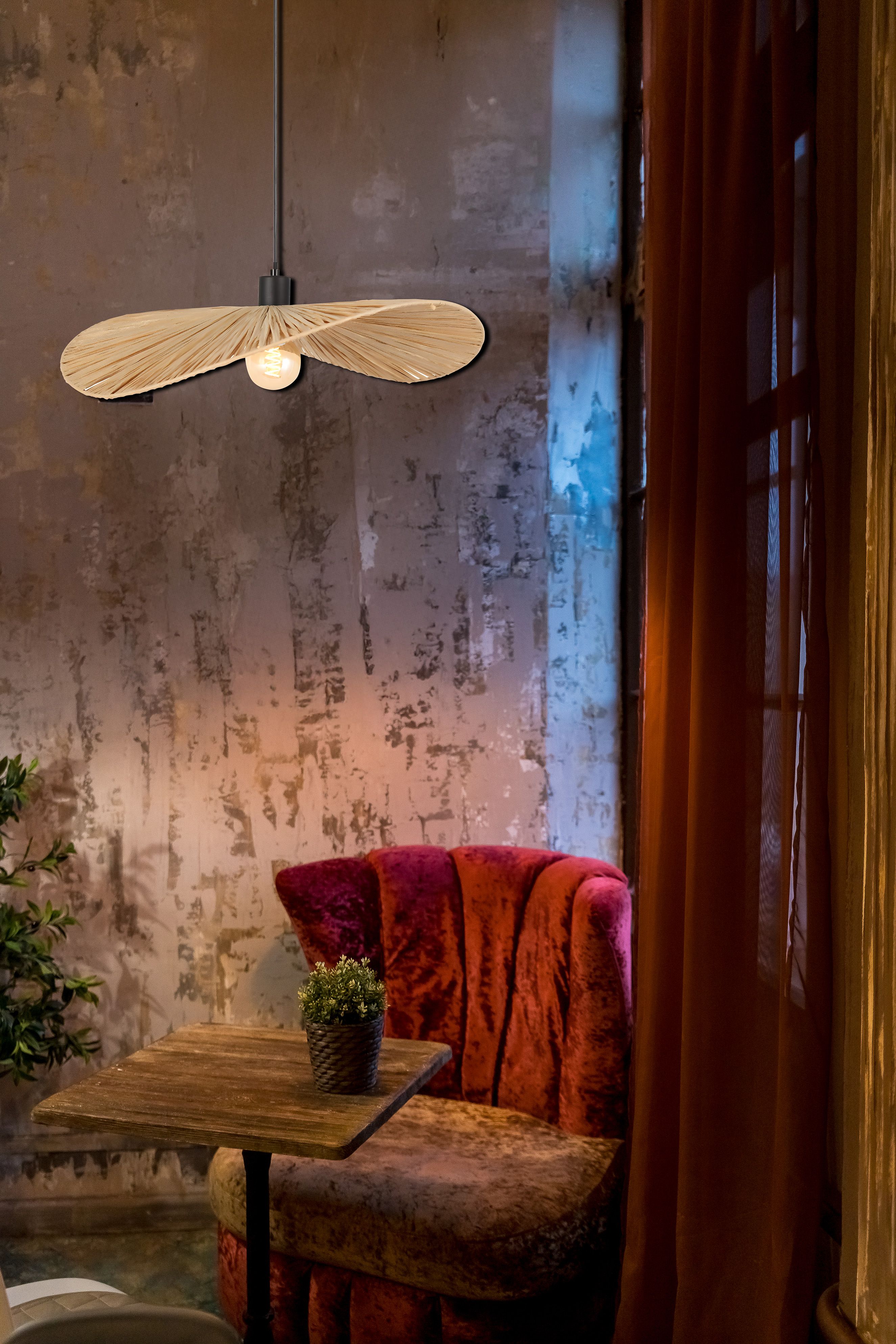 TOOLIGHT riippuva kattovalaisin APP1826-1CP musta ruskea, 60x60x16,5cm