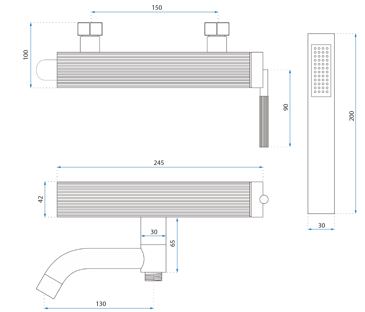 REA Ammehana JS-B34803BG ARGON 65 harjattu kulta, 6,5X24,5X12CM