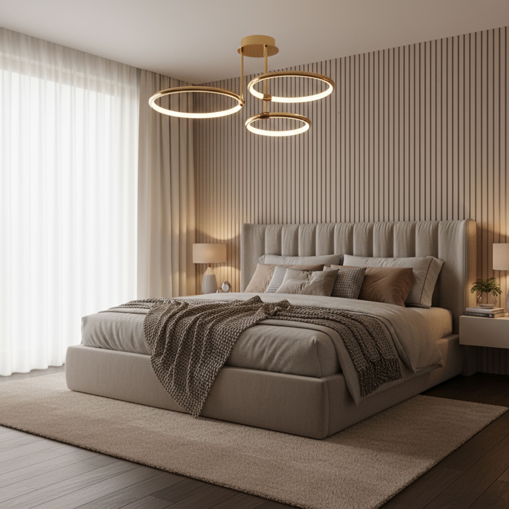 Toolight Kattovalaisin G122-3C LED Kulta 55x55x65cm