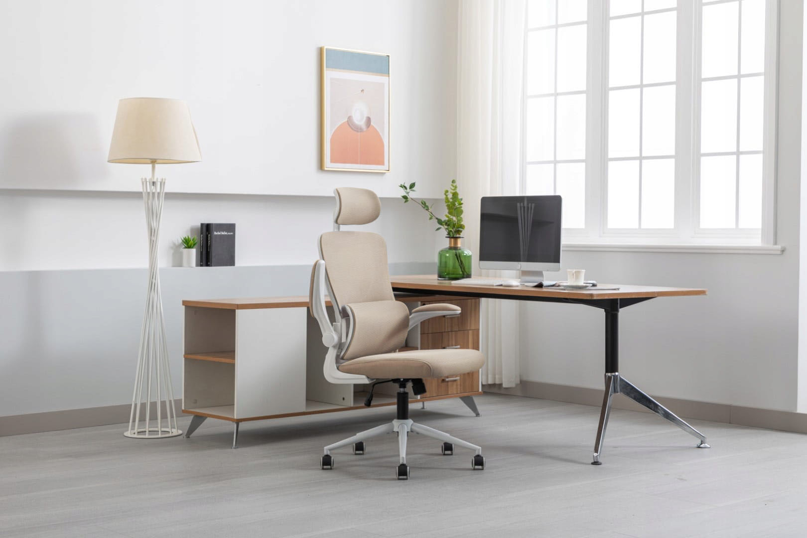 ZEO beige toimistotuoli