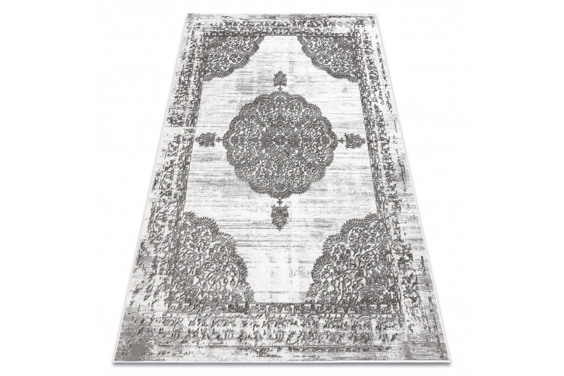 Matto LIRA E1468 Ruusuke, rakenteellinen, moderni, glamour - harmaa 160x220 cm