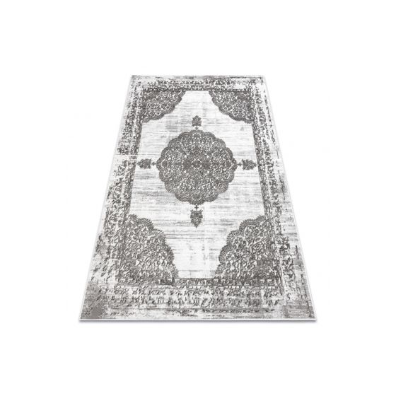 Matto LIRA E1468 Ruusuke, rakenteellinen, moderni, glamour - harmaa 160x220 cm