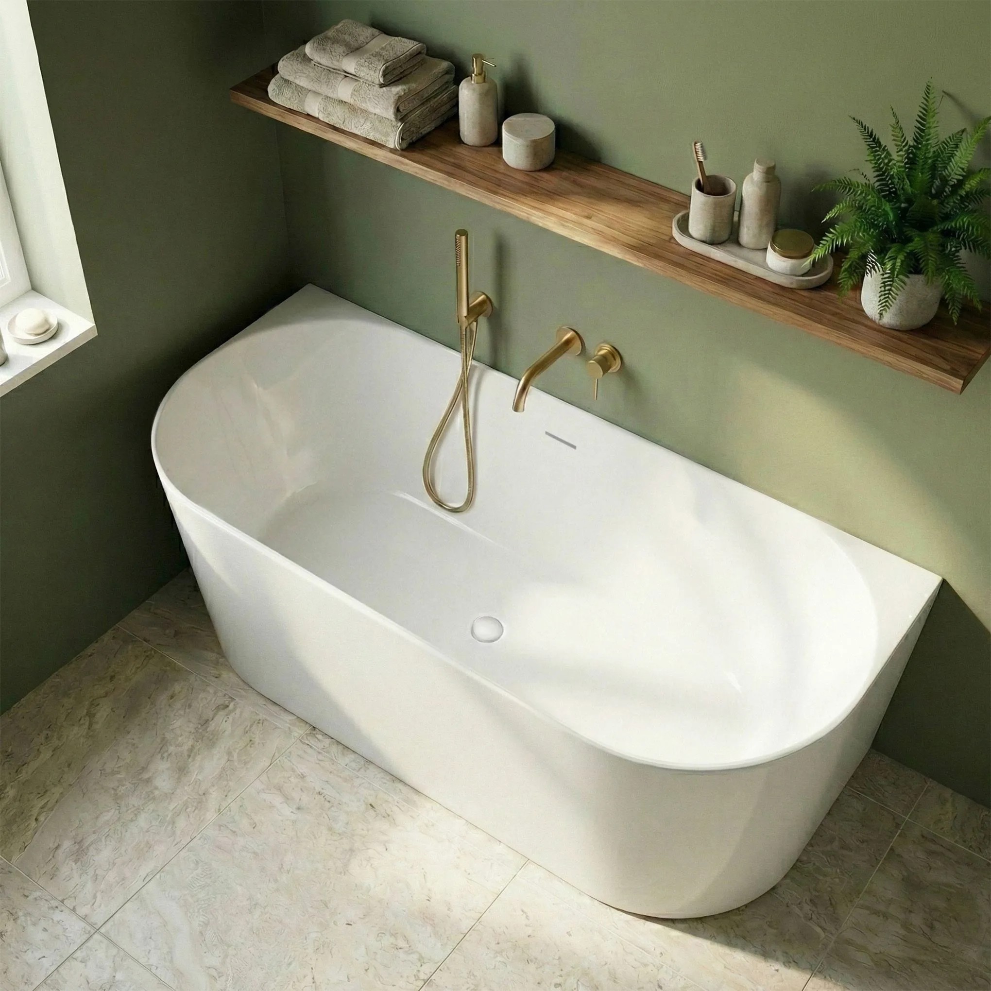 REA Kulma-Amme CAPRI SLIM 170 valkoinen, 170X75X58CM