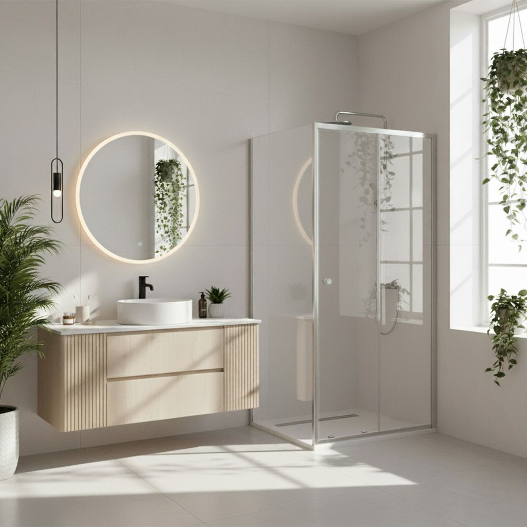 REA Kulmasuihkukaappi Primo Slide 110x70 kromi, 110X70X190CM