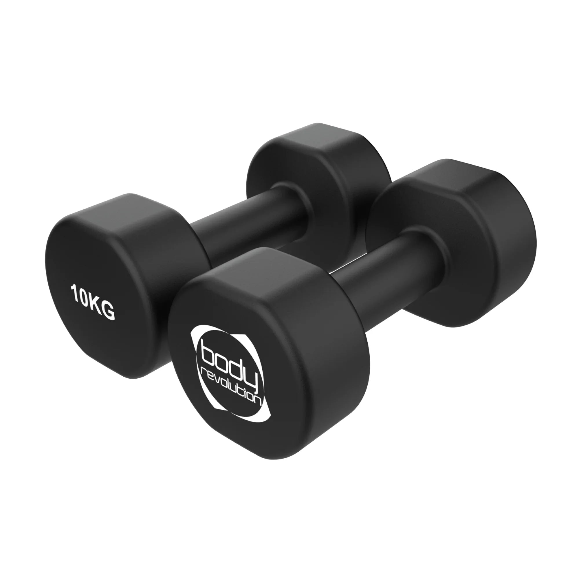 2 x 10 kg:n neopreenista valmistetut käsipainot