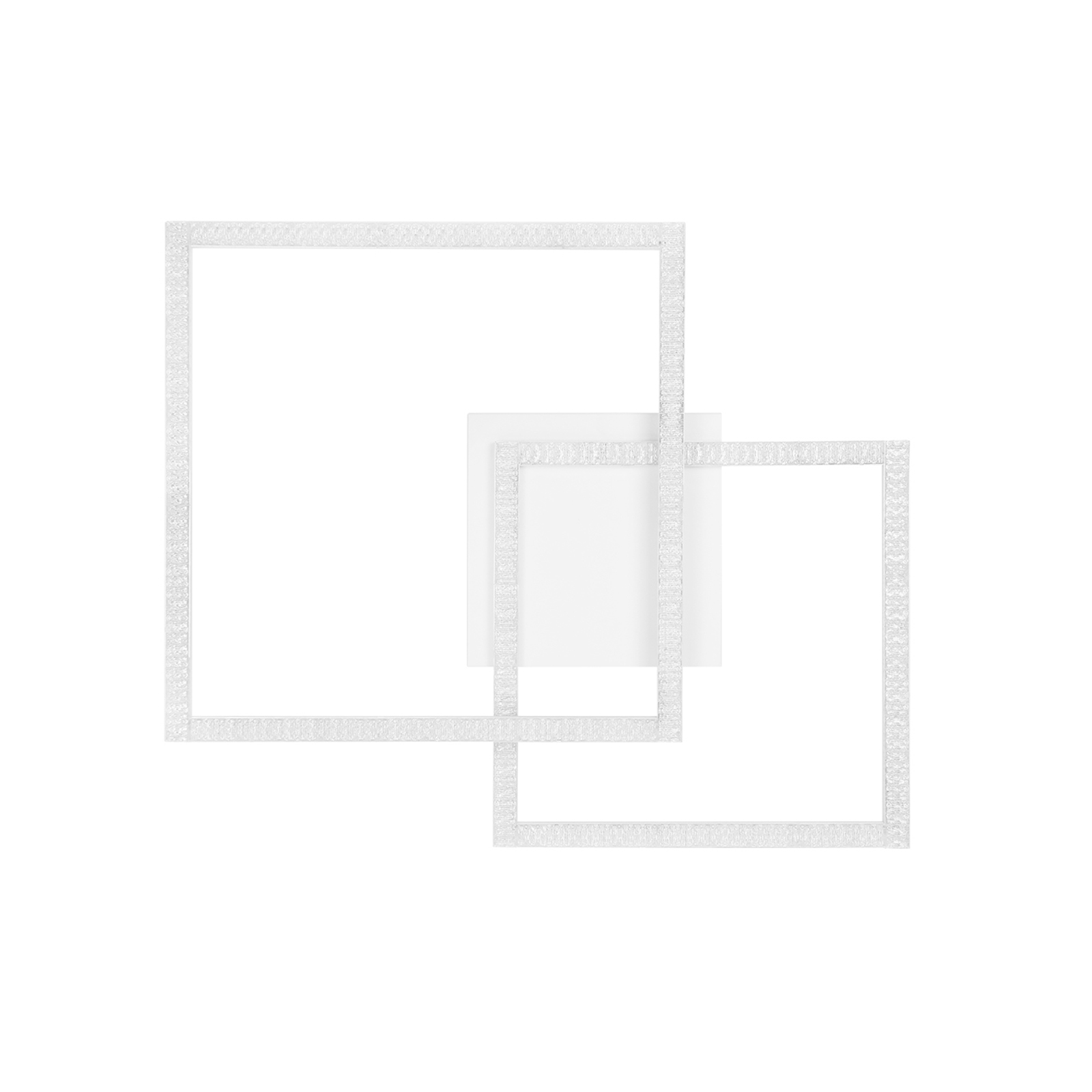 NETTLIFE LED - kattovalaisin, 57CM Valkoinen, Himmennettävä Moderni, Olohuoneen Valaisin Kaukosäätimellä Makuuhuoneeseen Keittiöön, Ruokasaliin