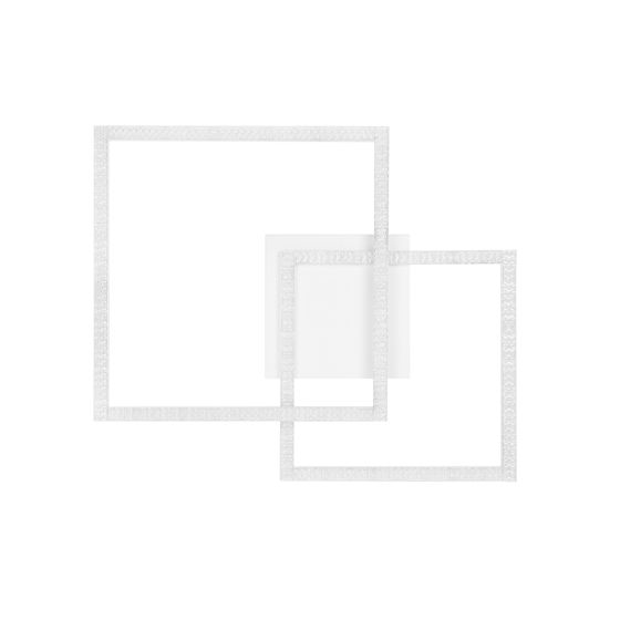 NETTLIFE LED - kattovalaisin, 57CM Valkoinen, Himmennettävä Moderni, Olohuoneen Valaisin Kaukosäätimellä Makuuhuoneeseen Keittiöön, Ruokasaliin