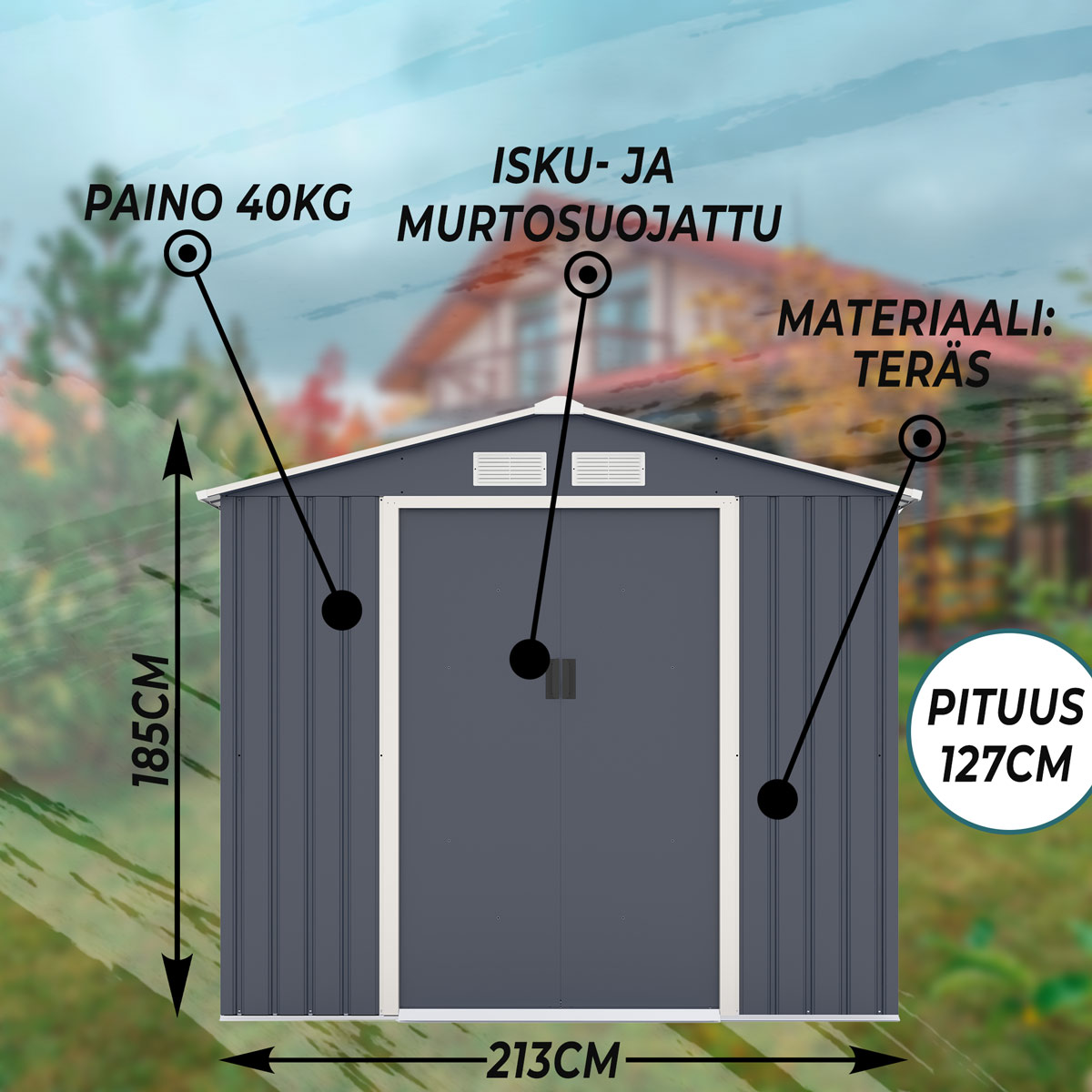 Fornorth pihavarasto, 2.71m2
