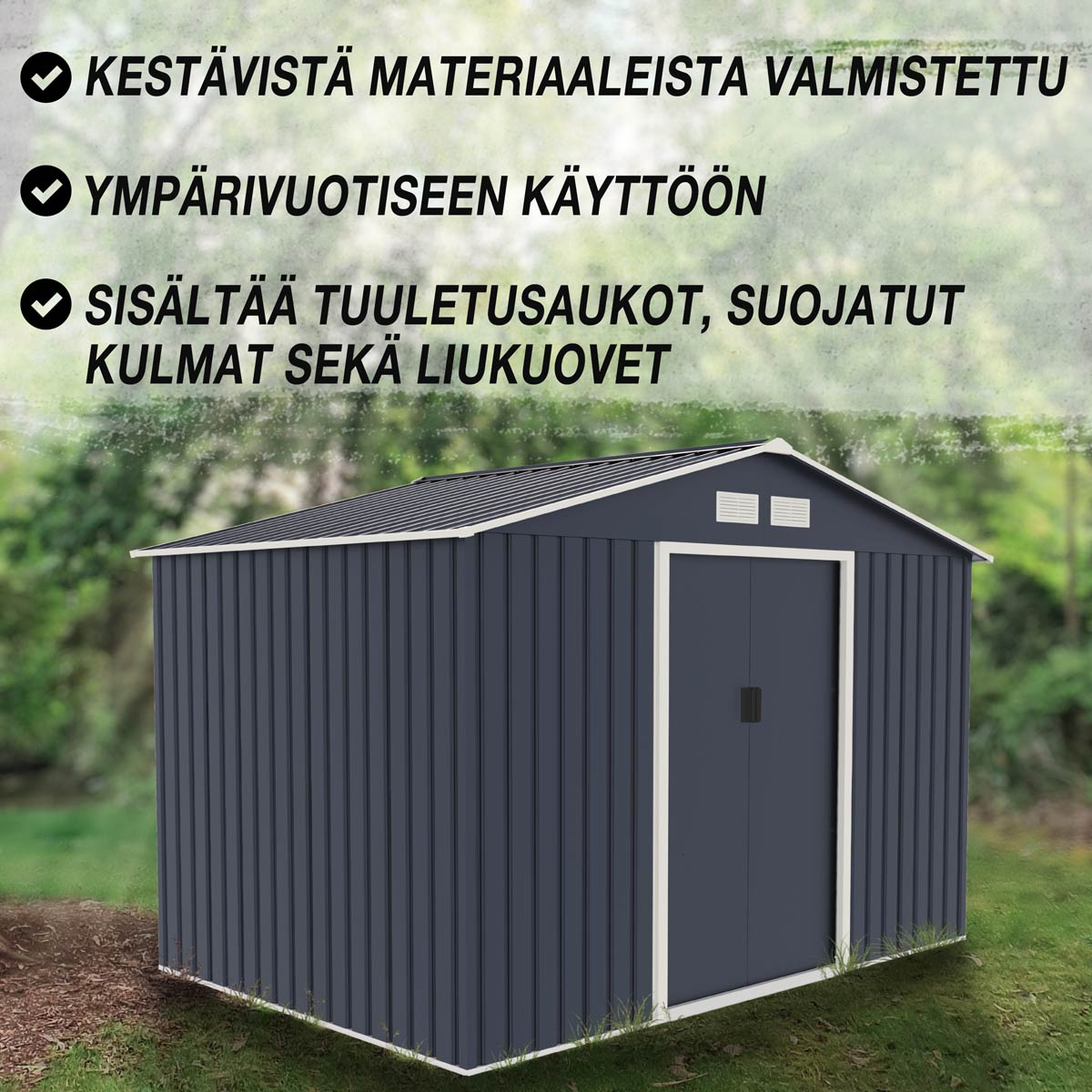 Fornorth pihavarasto, 5.29m2, Kunnostettu