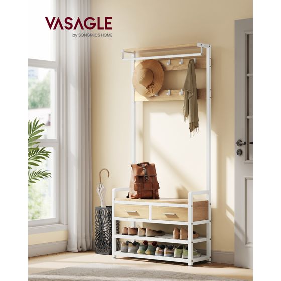 Vasagle naulakko, 2 laatikkoa, 30 × 80.5 × 181.5 cm, HSR429