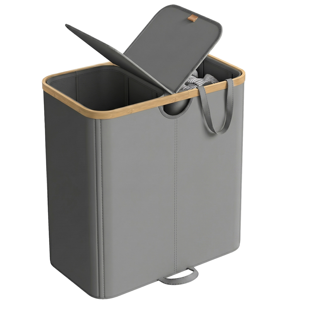 SONGMICS pyykinlajittelukori, 2 lokeroa, 150 L, LCB523