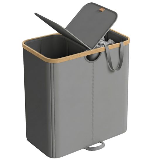 Songmics pyykinlajittelukori, 2 lokeroa, 150 L, LCB523