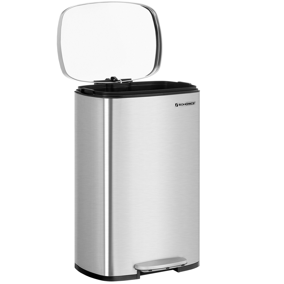 SONGMICS poljinroska-astia, pehmeästi sulkeutuva kansi, 50 L, LTB050