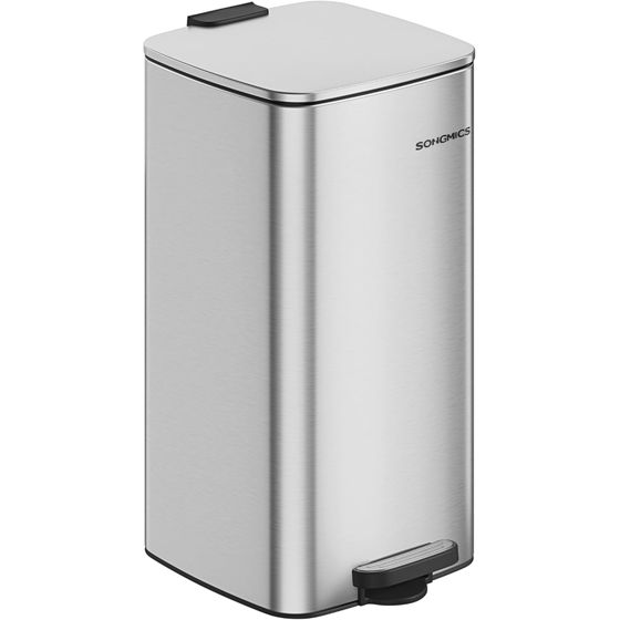 Songmics poljinroska-astia, pehmeästi sulkeutuva kansi, 30 L, LTB593