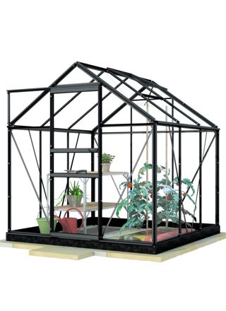 Lykke Kasvihuone Hybrid 3,8m2, musta