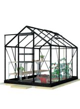 Lykke Kasvihuone Glass 5m2 black | Kasvihuoneet