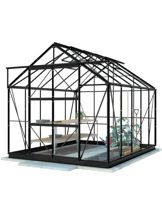 Lykke Kasvihuone Glass 8,2m2 black | Kasvihuoneet
