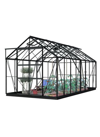 Lykke Kasvihuone Hybrid 13m2, musta