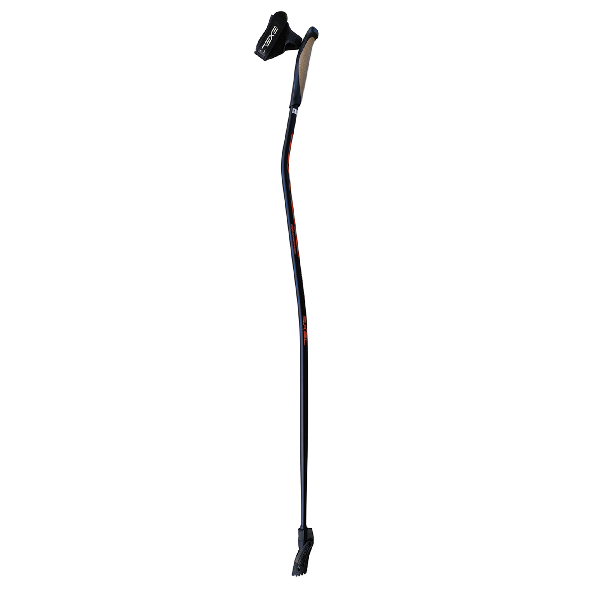 Exel Nordic Pro Curve Oeb Qr Kävelysauva, Black/Red