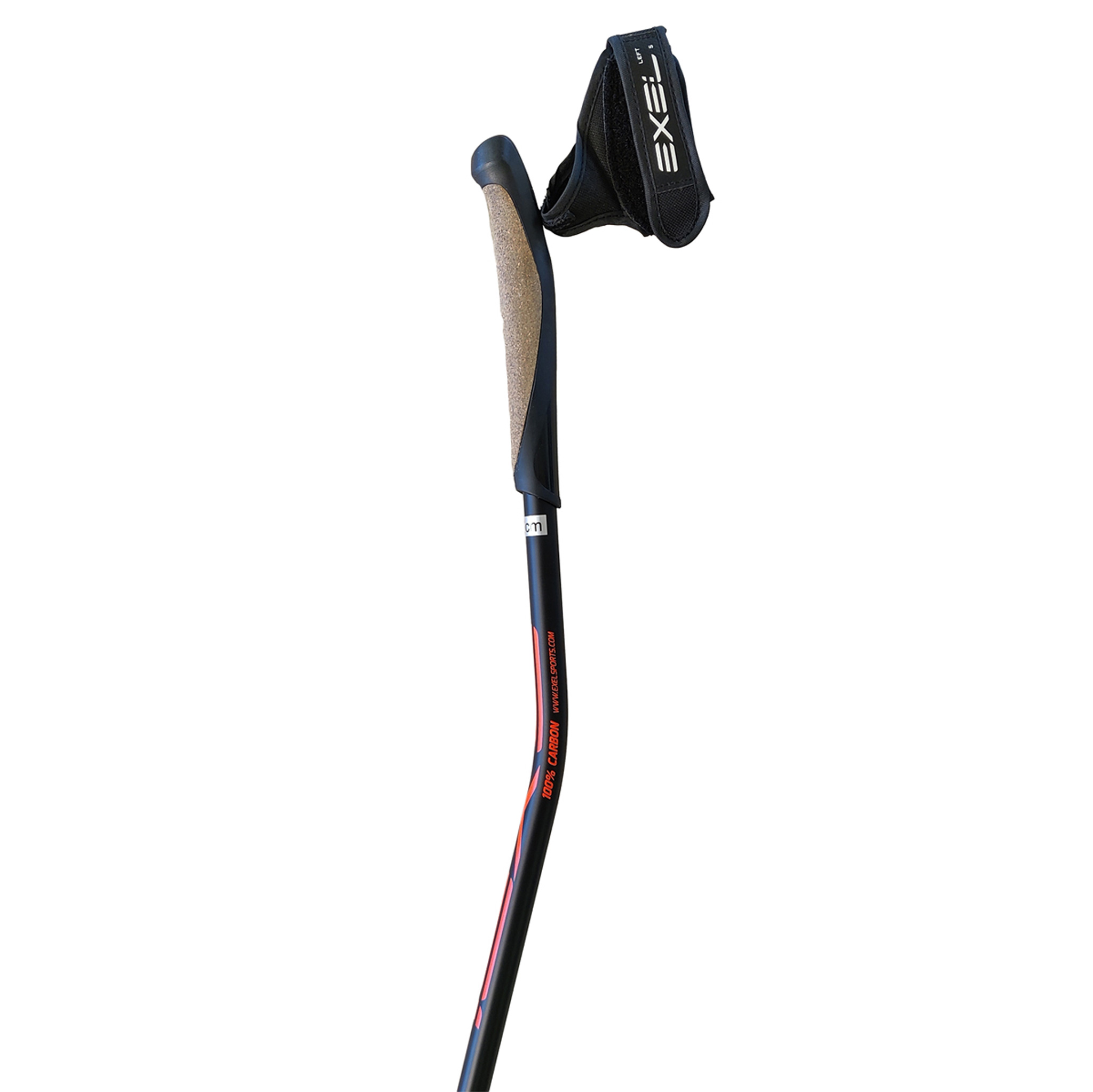 Exel Nordic Pro Curve Oeb Qr Kävelysauva, Black/Red