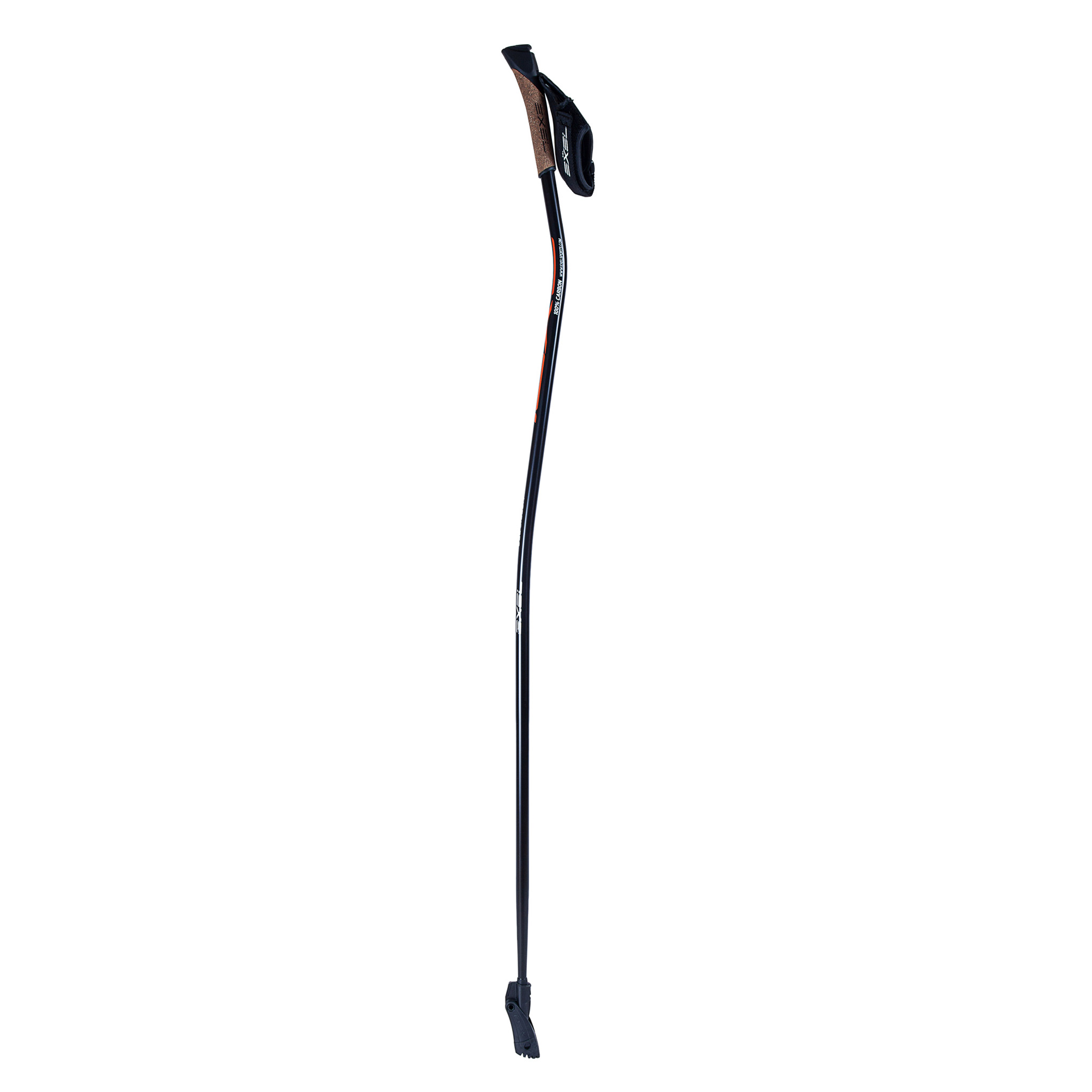 Exel Nordic Pro Curve Oeb Qr Kävelysauva, Black/Red
