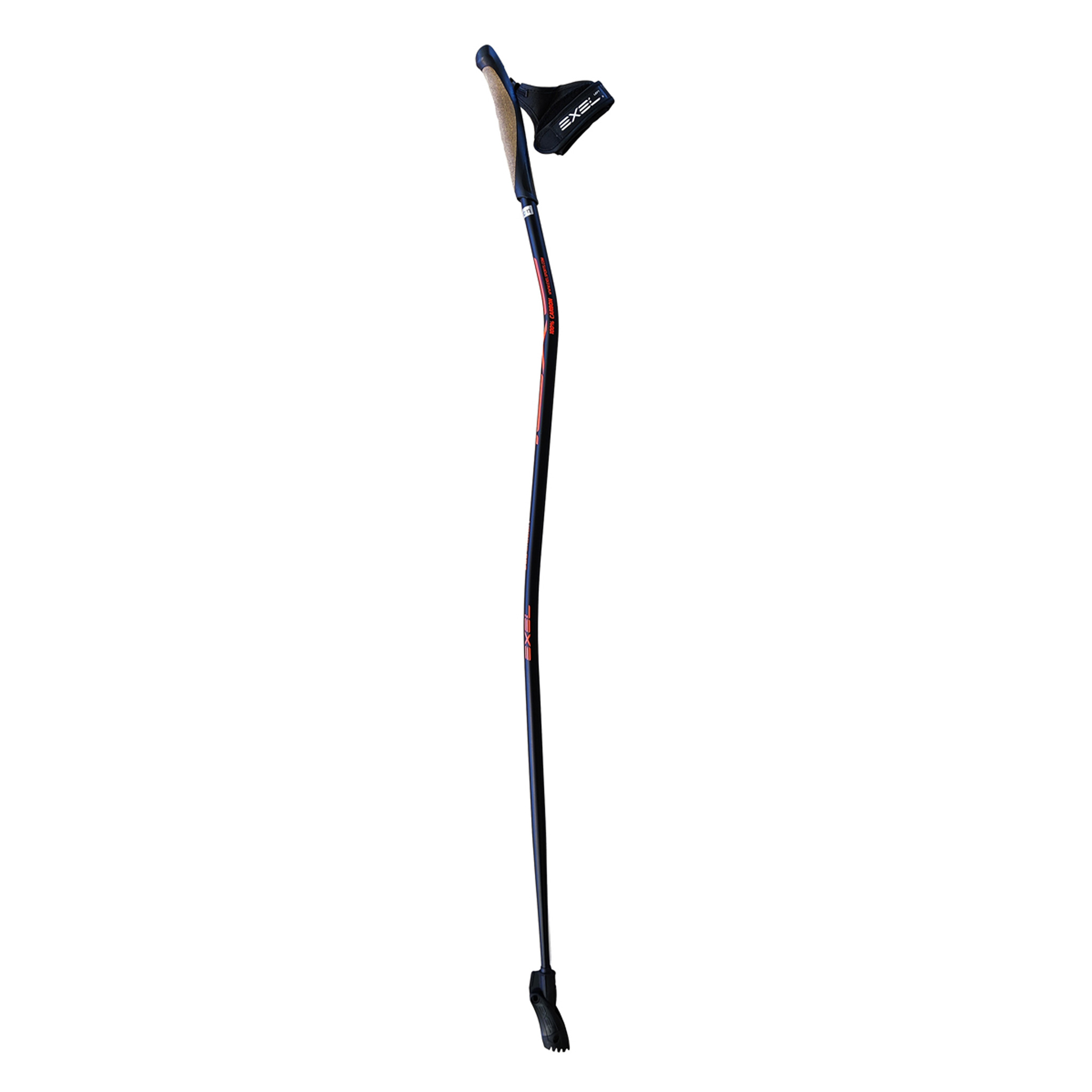 Exel Nordic Pro Curve Oeb Qr Kävelysauva, Black/Red