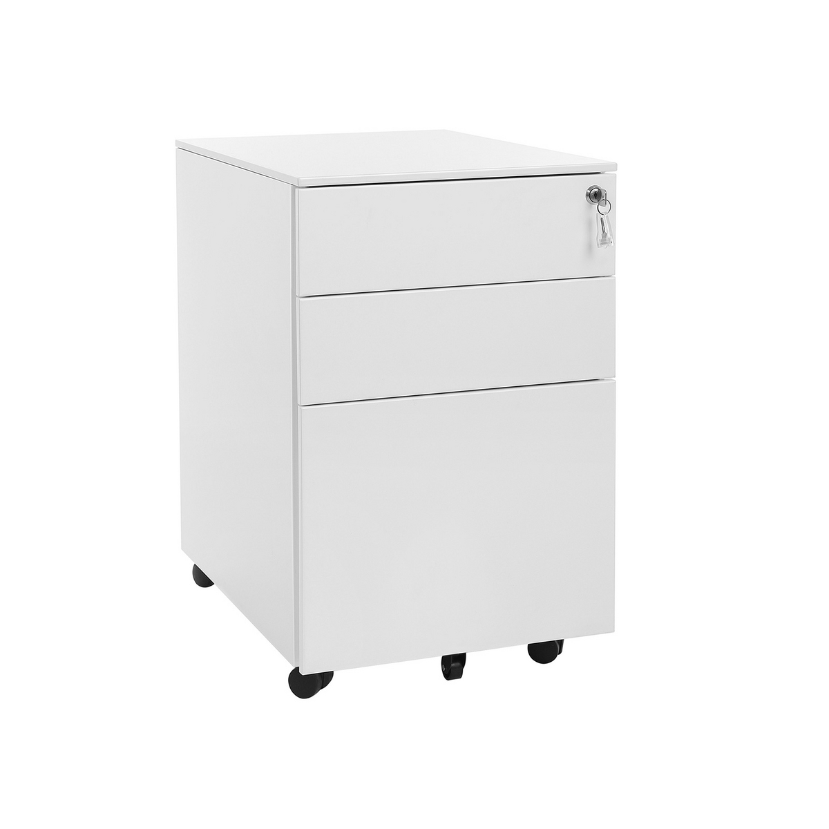 Songmics siirrettävä arkistokaappi, 3 laatikkoa, lukittava, OFC060