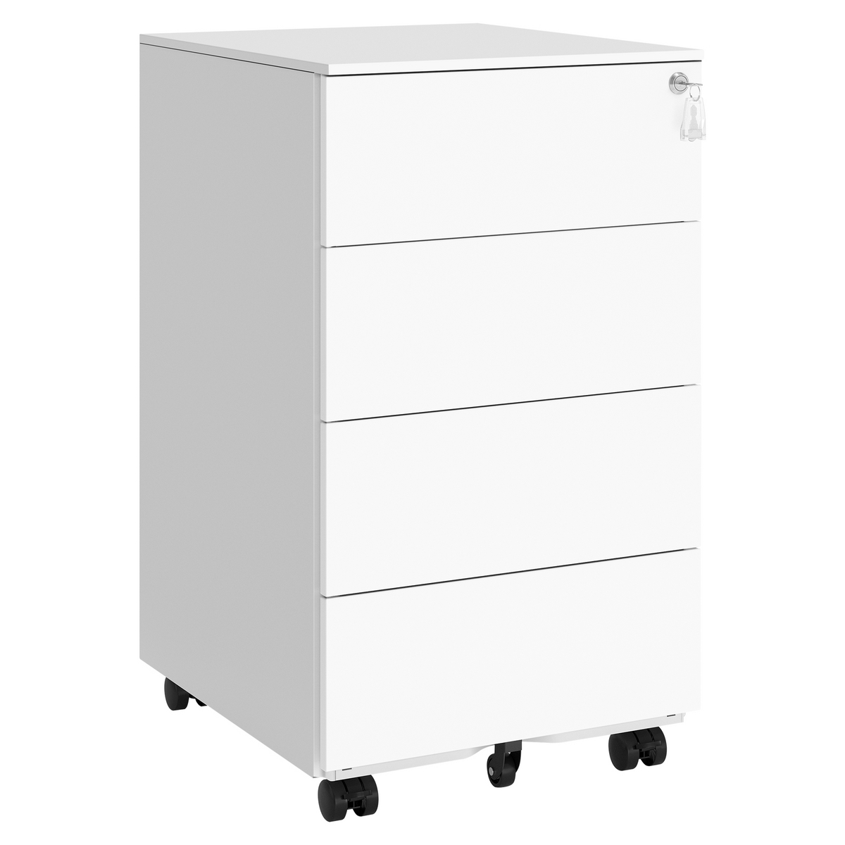 Songmics siirrettävä arkistokaappi, 4 laatikkoa, lukittava, 39 × 45 × 69.3 cm, OFC064