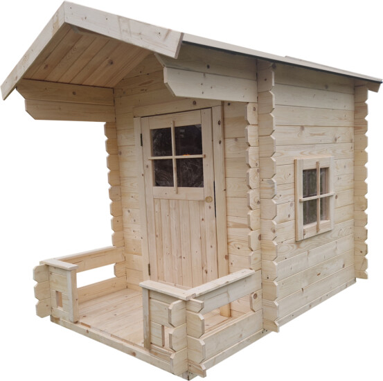 Leikkimökki Olivia käsittelemätöntä puuta, ilman kattohuopaa NORDIC PLAY Active