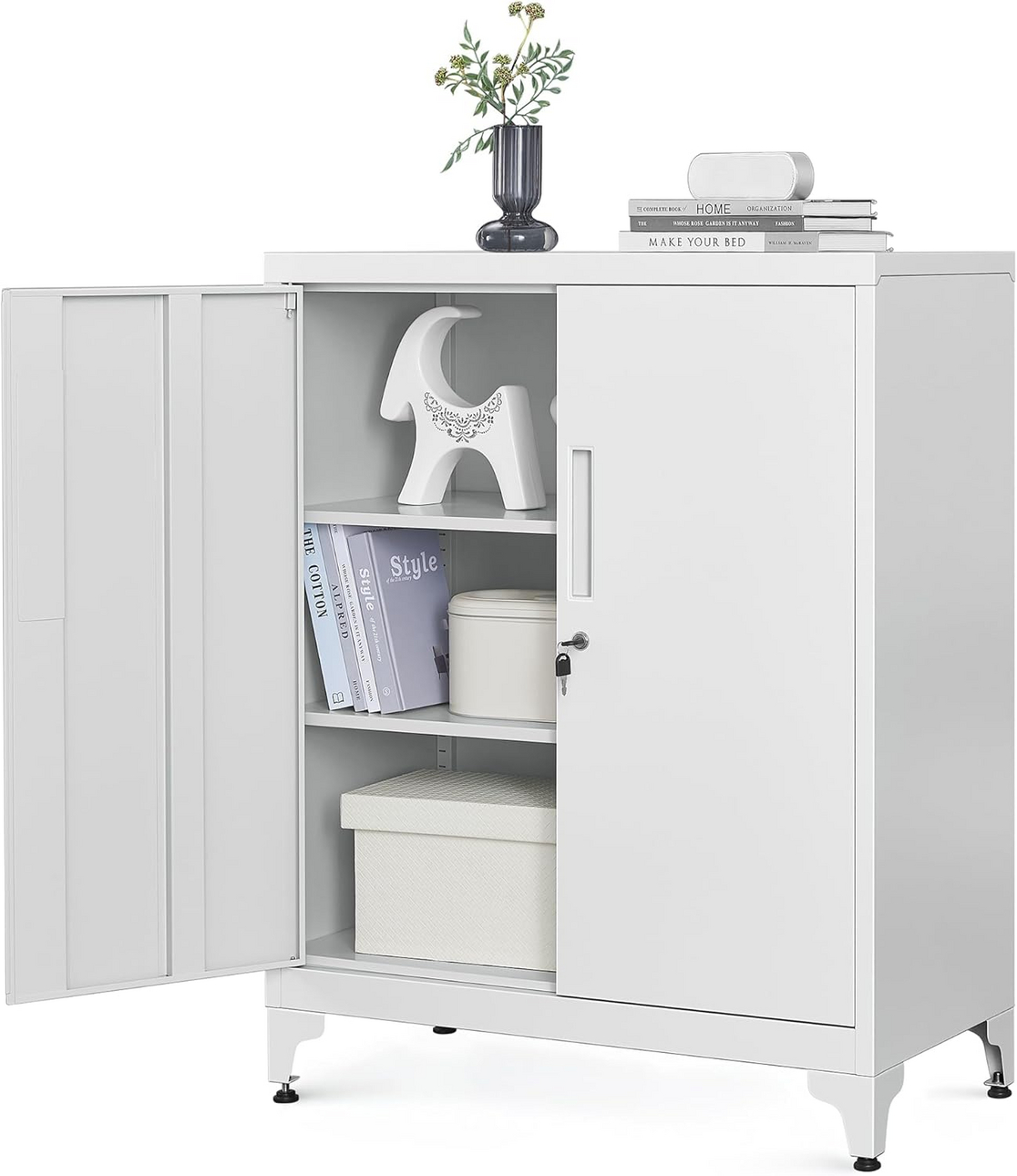 Songmics säilytyskaappi, lukittava, OMC013
