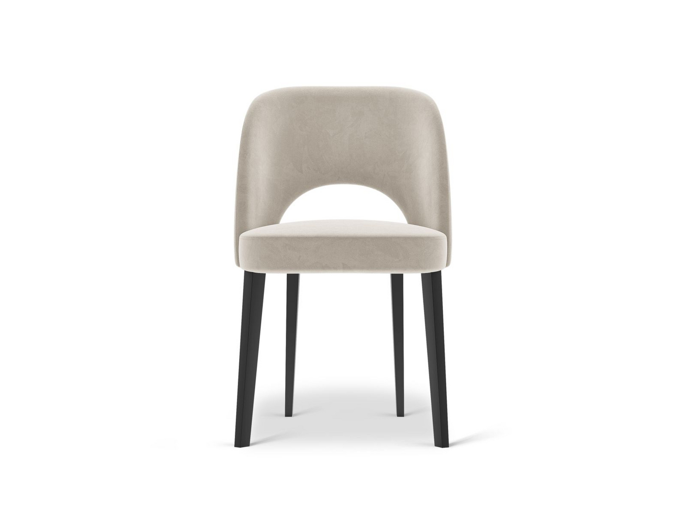 Cosmopolitan Design samettituoli, "Bowe", 1-istuttava, 56 × 52 × 83 cm, Magic Velvet, mustat puujalat