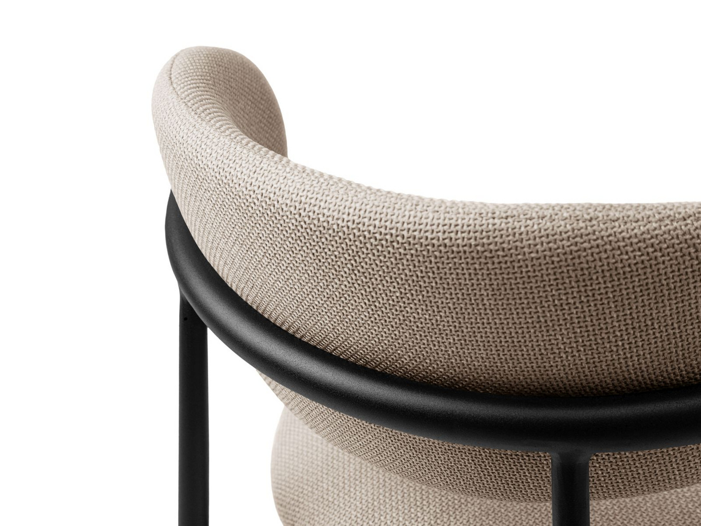 Cosmopolitan Design tuolit, 2 kpl, "Nina", 1-istuttava, 55 × 52 × 78 cm, Bjorn, mustat metallijalat
