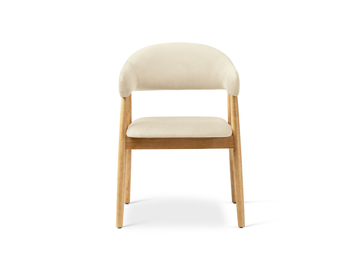 Cosmopolitan Design samettituolit, 2 kpl, "Adra", 1-istuttava, 56 × 59 × 77 cm, Magic Velvet, luonnonväriset pyökkijalat