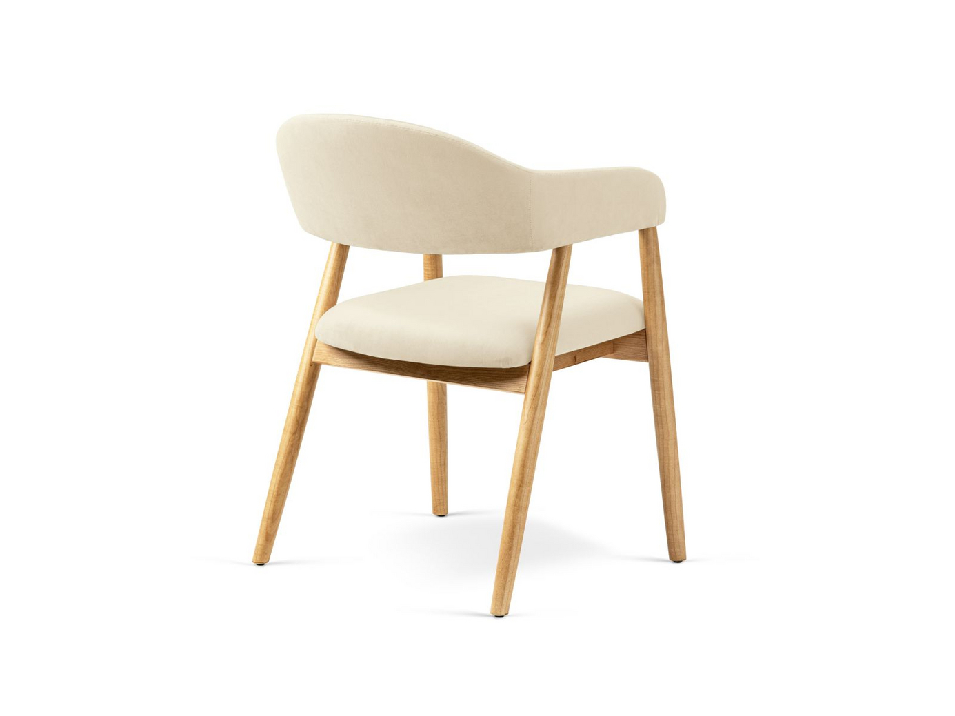 Cosmopolitan Design samettituolit, 2 kpl, "Adra", 1-istuttava, 56 × 59 × 77 cm, Magic Velvet, luonnonväriset pyökkijalat