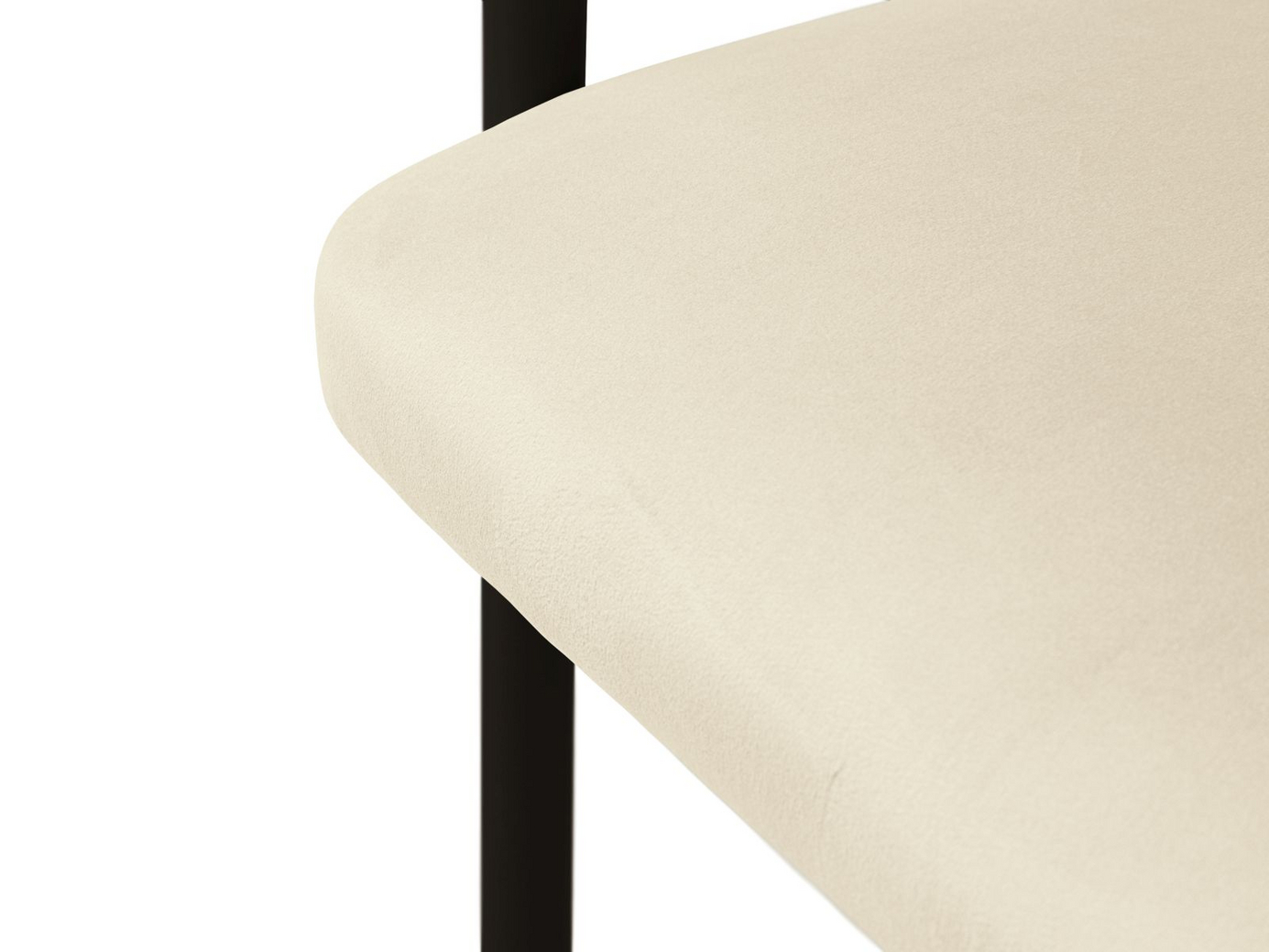 Cosmopolitan Design samettituolit, 2 kpl, "Lea", 1-istuttava, 56,5 × 53,5 × 74 cm, Magic Velvet, mustat jalat