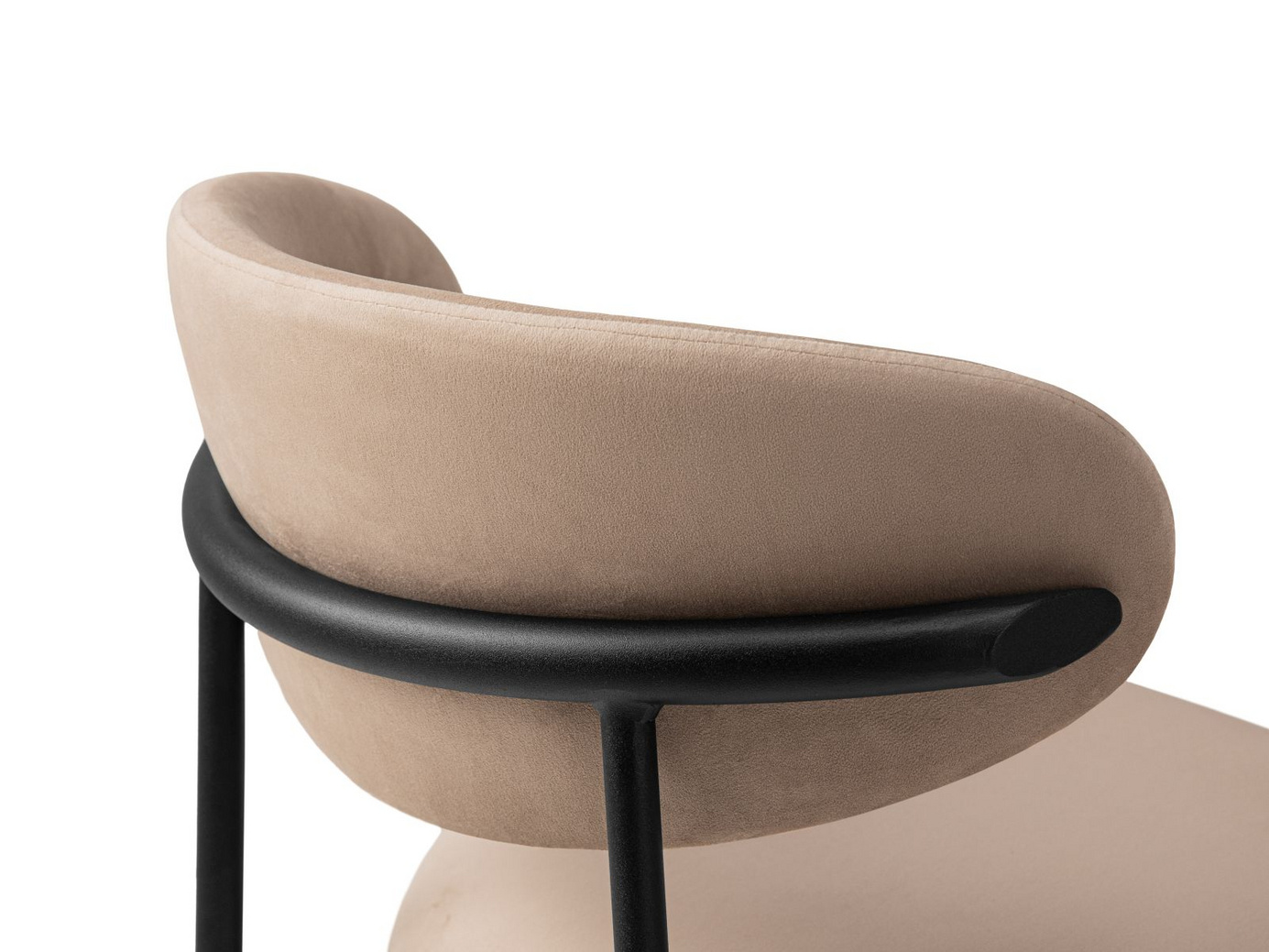 Cosmopolitan Design samettituolit, 2 kpl, "Nina", 1-istuttava, 55 × 52 × 78 cm, Magic Velvet, mustat metallijalat