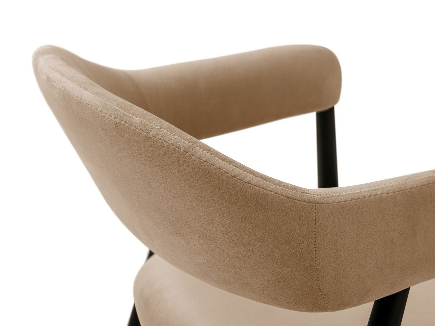 Cosmopolitan Design samettituolit, 2 kpl, "Adra", 1-istuttava, 56 × 59 × 77 cm, Magic Velvet, mustat pyökkijalat