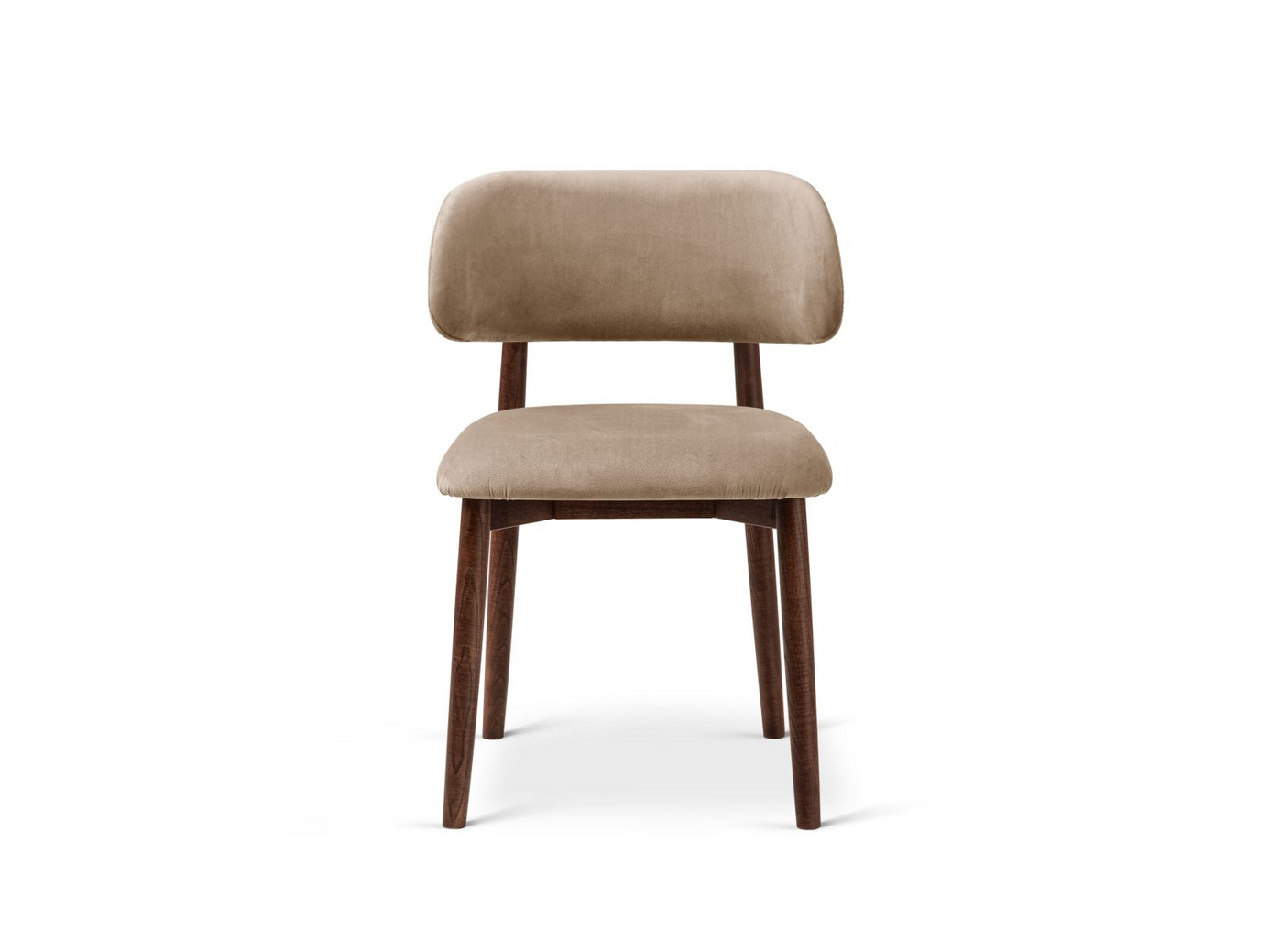 Cosmopolitan Design samettituolit, 2 kpl, "Evan", 1-istuttava, 49,5 × 51 × 77 cm, Magic Velvet, pähkinäpuujalat