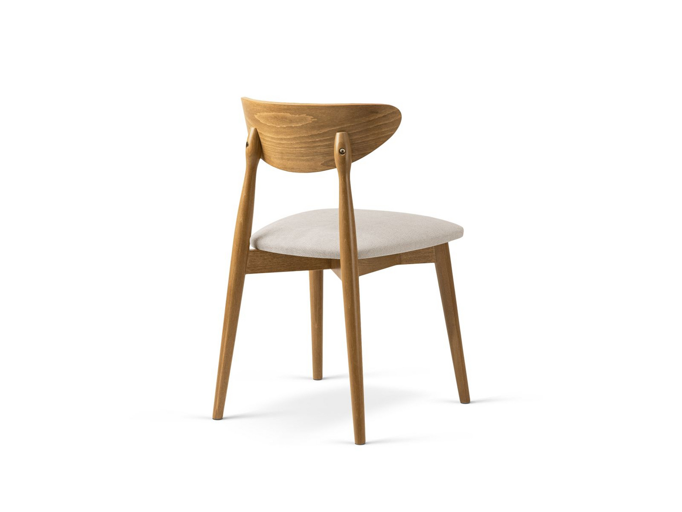 Cosmopolitan Design tuolit, 2 kpl, "Leon", 1-istuttava, 47,5 × 48 × 79 cm, Rebel, amerikkalaiset pähkinäpuujalat