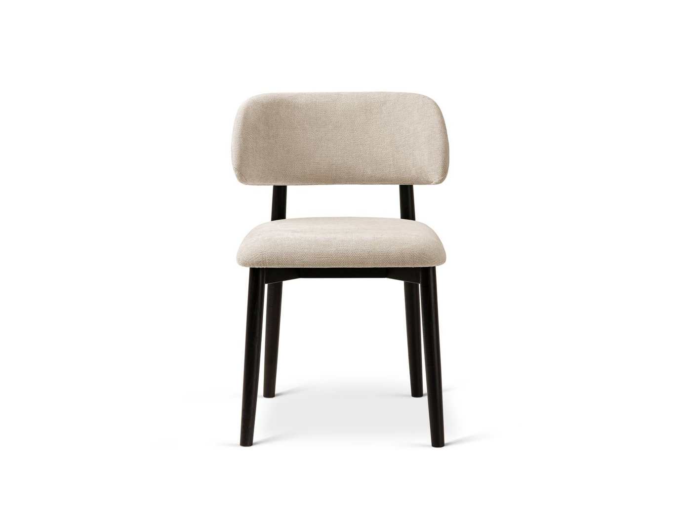 Cosmopolitan Design tuolit, 2 kpl, "Evan", 1-istuttava, 49,5 × 51 × 77 cm, Rebel, mustat pyökkijalat