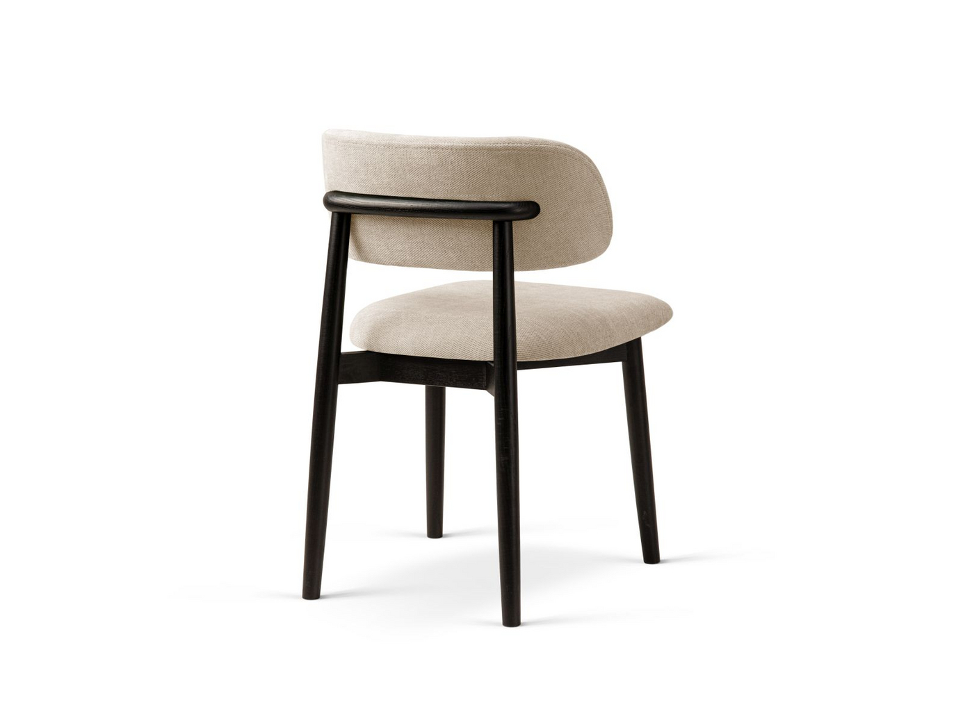Cosmopolitan Design tuolit, 2 kpl, "Evan", 1-istuttava, 49,5 × 51 × 77 cm, Rebel, mustat pyökkijalat