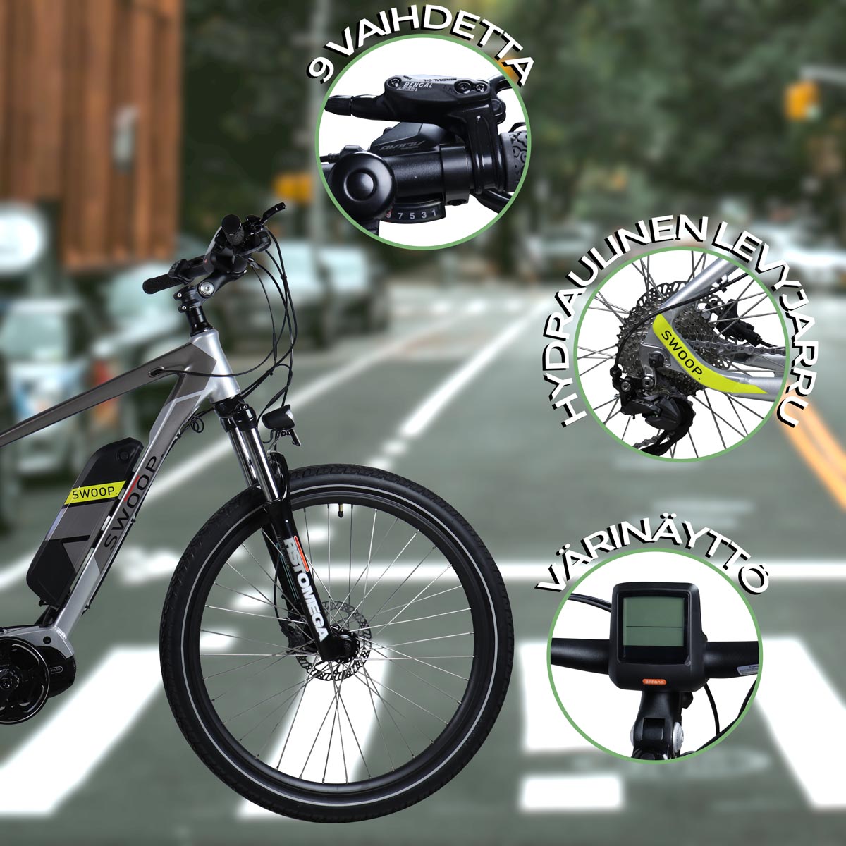 Swoop Sähkömaastopyörä MTB Pro, 27,5"