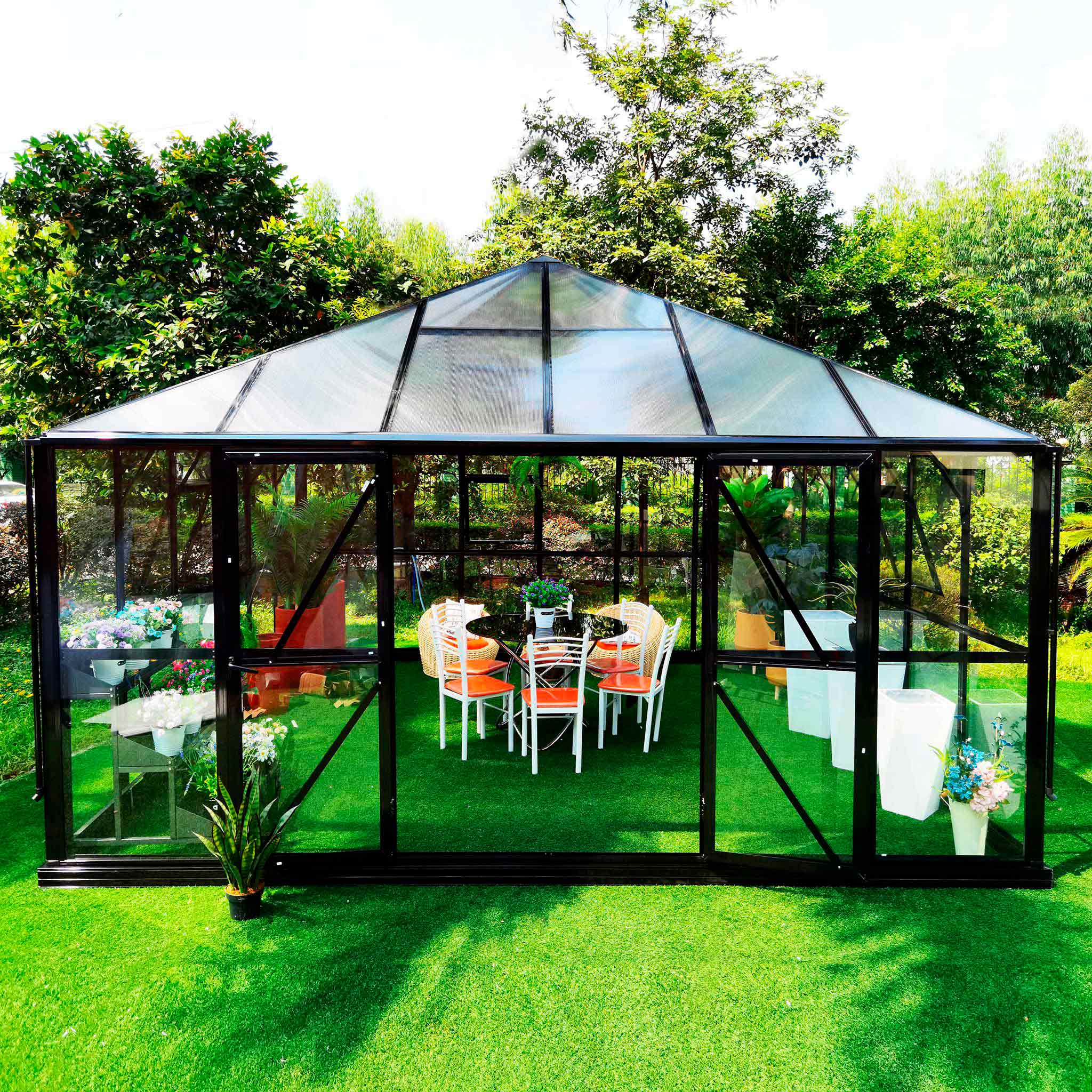 Kasvihuone Metalcraft Gazebo Premium 19m²